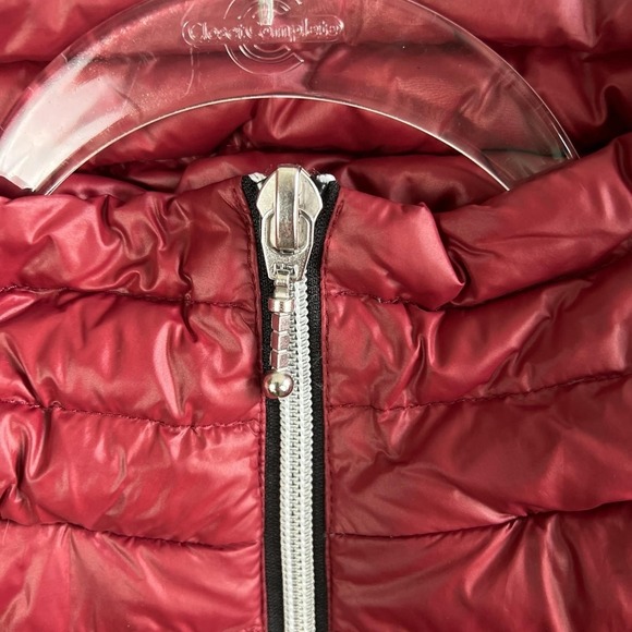 L'ATELIER Vest Womens Small Red Down Puffer Quilted Stand Collar Zip Pockets - Picture 5 of 12